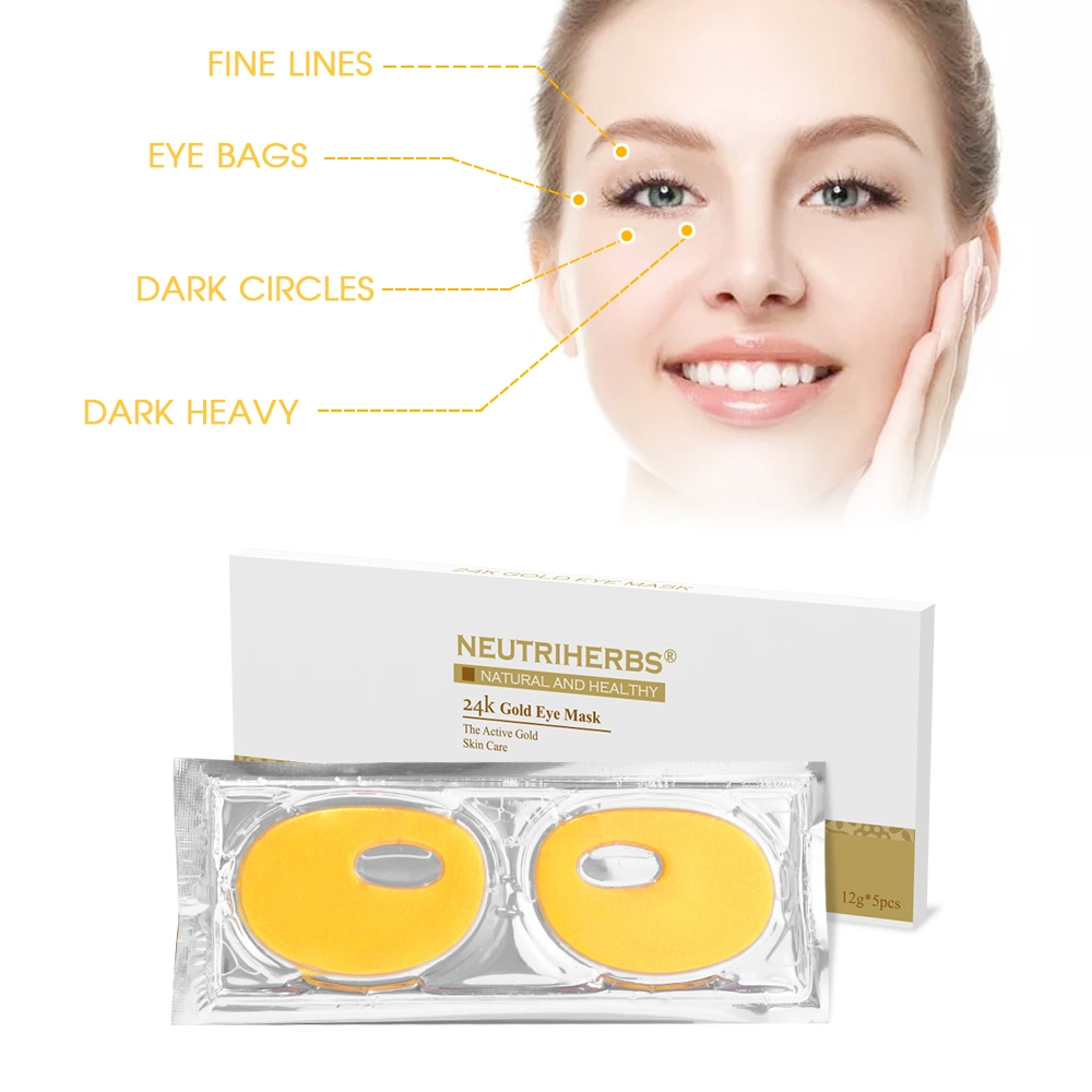 100% Natural Organic 24K Gold Gel Moisturzing Anti Wrinkle Whitenign Eye Mask