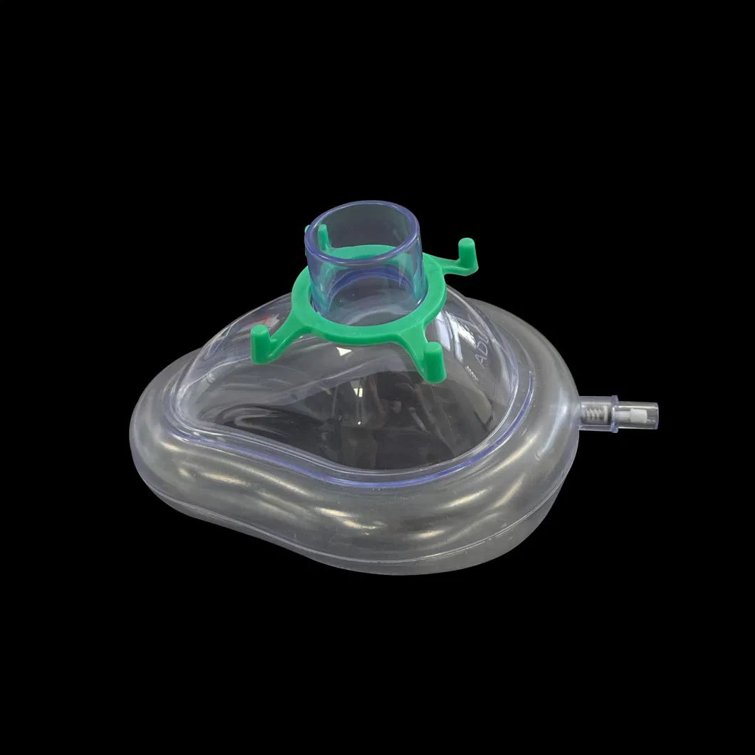 Gas Valve Horizontal Medical Grade PVC Material Anesthesia Face Mask with Different Sizes