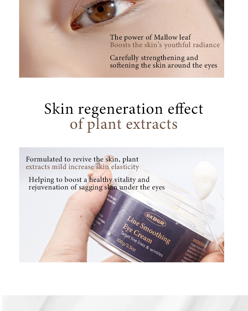 Low MOQ Free Sample Best Collagen Eye Cream with Korean Hyaluronic Acid Serum to Smoothing Lines Shaking Beauty Eye Care Cream