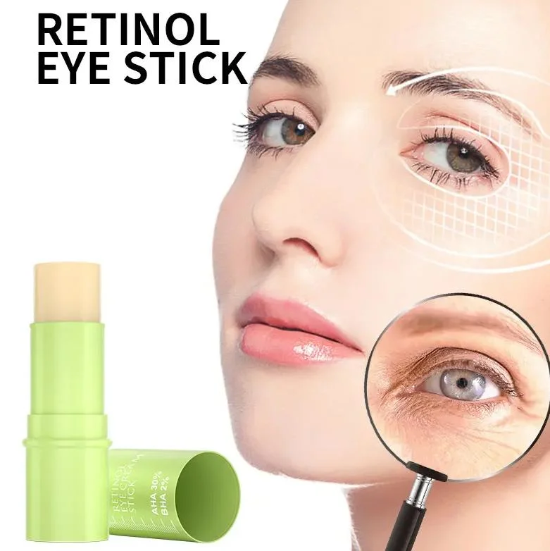 Online Wholesale in Stock Retinol Eye Cream Stick English Rotary Moisturizing Cream Removes Dark Bags Lines Relaxes Eyes Tightens Skins