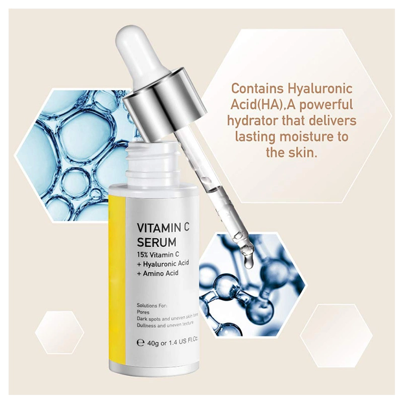 Vitamin C Serum Skin Care Lightening Hyaluronic Amino Acid Whitening Face Serum