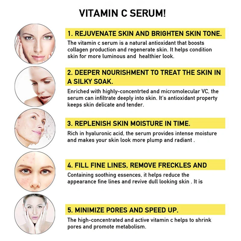 Vitamin C Serum Skin Care Lightening Hyaluronic Amino Acid Whitening Face Serum