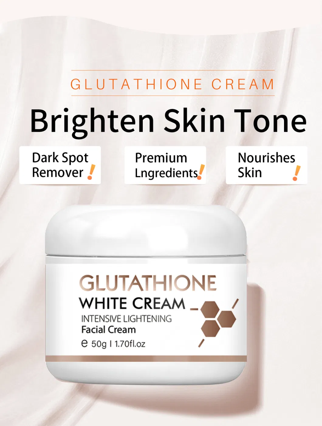 Beauty Cosmetics Skin Care Glutathione White Cream Intensive Lightening Facial Cream