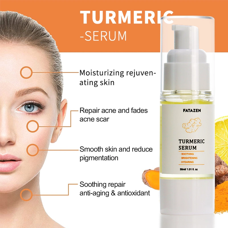 Hot Selling Natural Turmeric Brightening Skin Care Face Serum Whitening Facial Vitamin C Serum