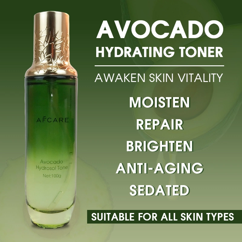 Moistening Repairing Brightening Anti-Aging Sedated Avocado Hydrosol Toner for Private Label