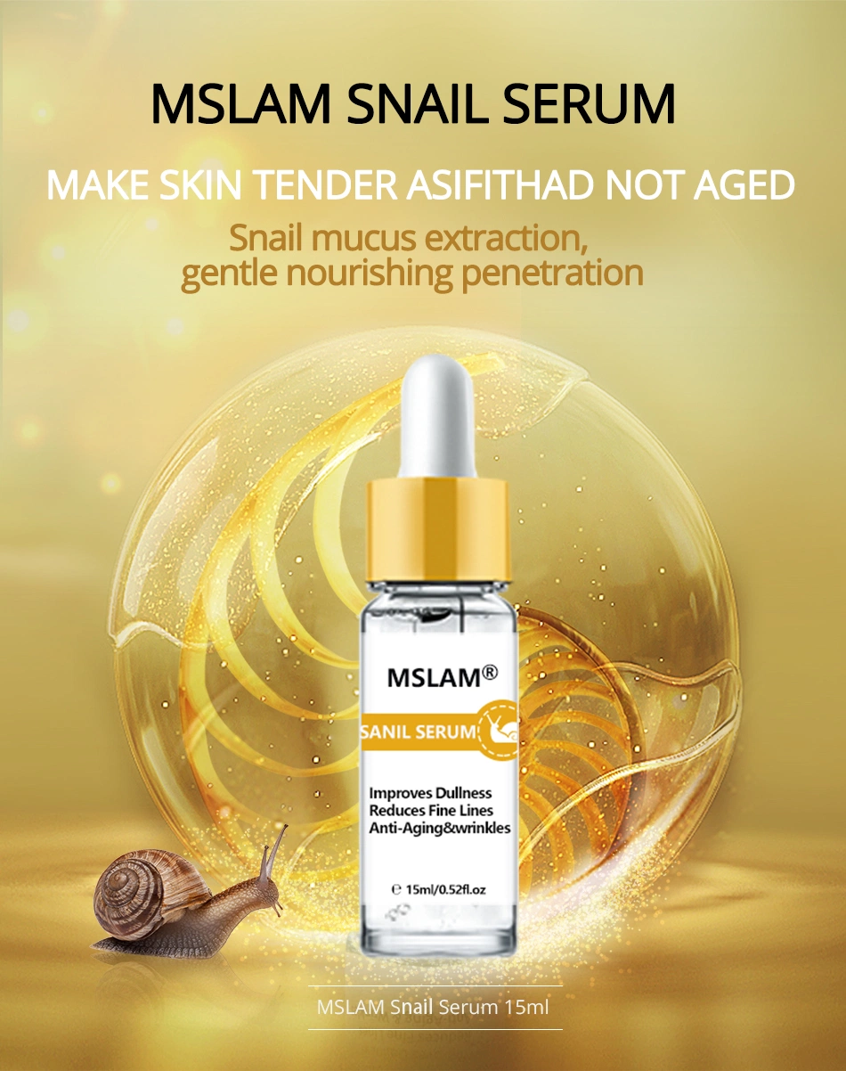 Mslam Natural Snail Filtrate Extract Essence Facial Care Serum Anti-Acne Moisturizing Repair Snail Serum