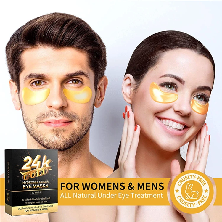 Anti Aging 24K Gold Hydrogel Under Eye Mask for Women and Men