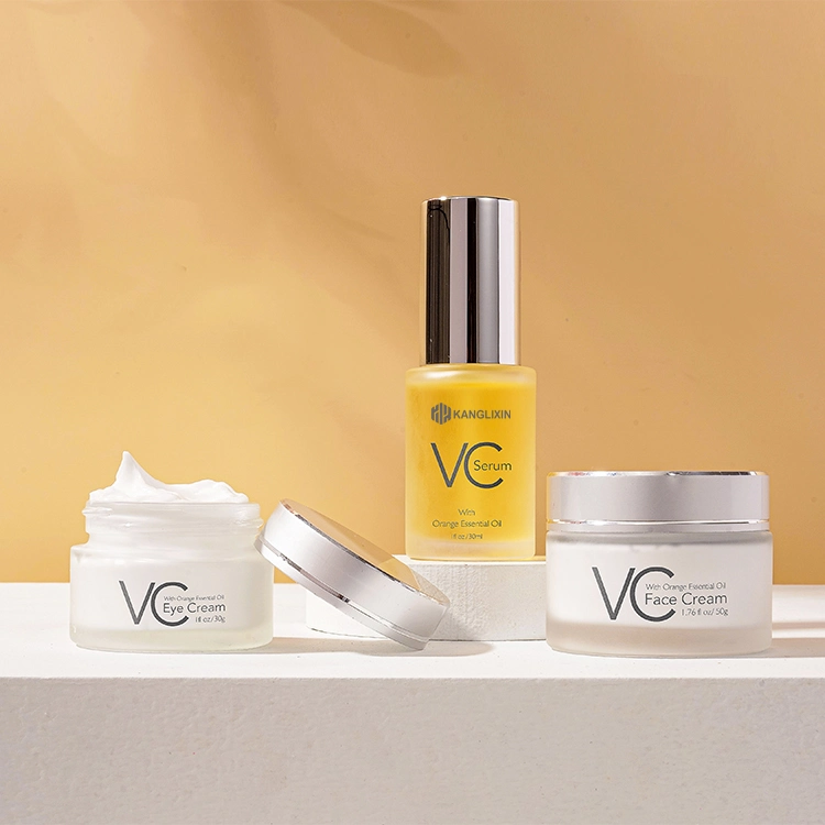 Whitening Moisturzing Anti-Aging Eye Cream Private Label Vc with Orange Essential Oil Face Facial Serum Skincare Set