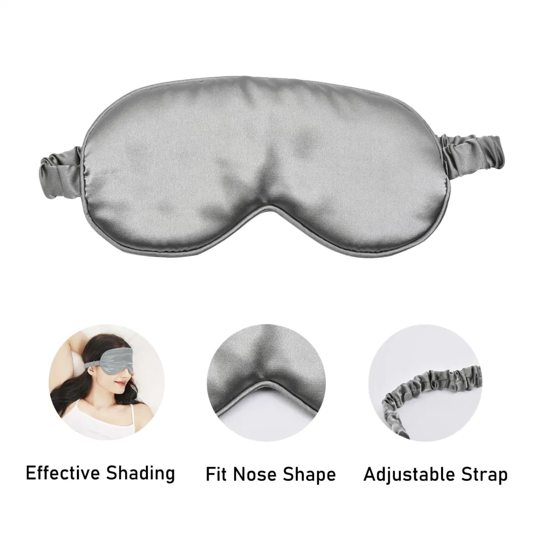 Sleep Mask 4 Pack Silk Eye Cover Soft Satin Blindfold Elastic Strap Night Eyeshade Travel Nap for Women Men