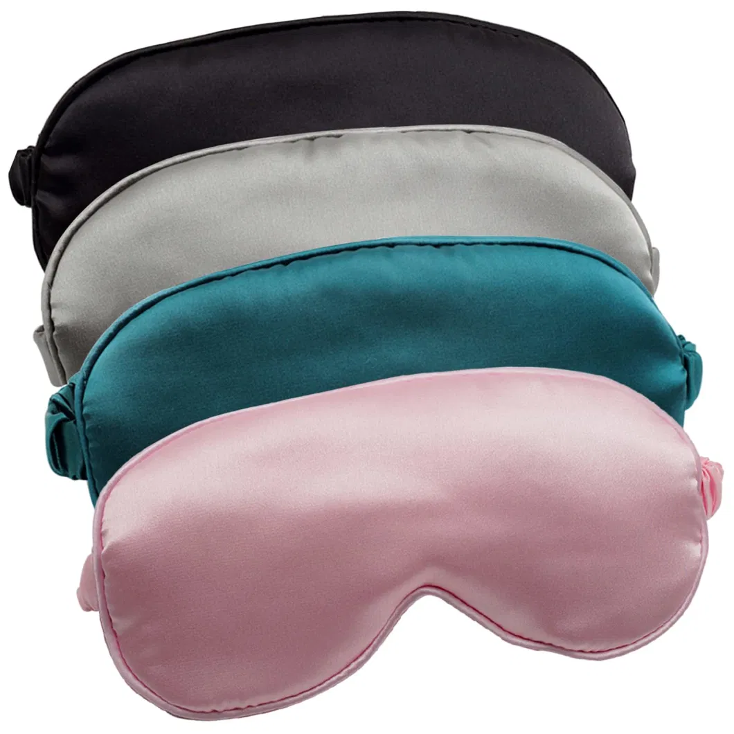 Sleep Mask 4 Pack Silk Eye Cover Soft Satin Blindfold Elastic Strap Night Eyeshade Travel Nap for Women Men