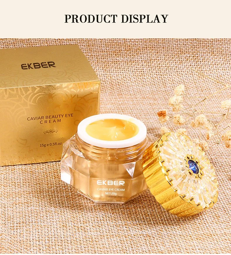 Customize Logo Natural Caviar Eye Cream for Dark Circles Reduces Fine Lines Dark Circles Puffiness Anti Aging Wholesale