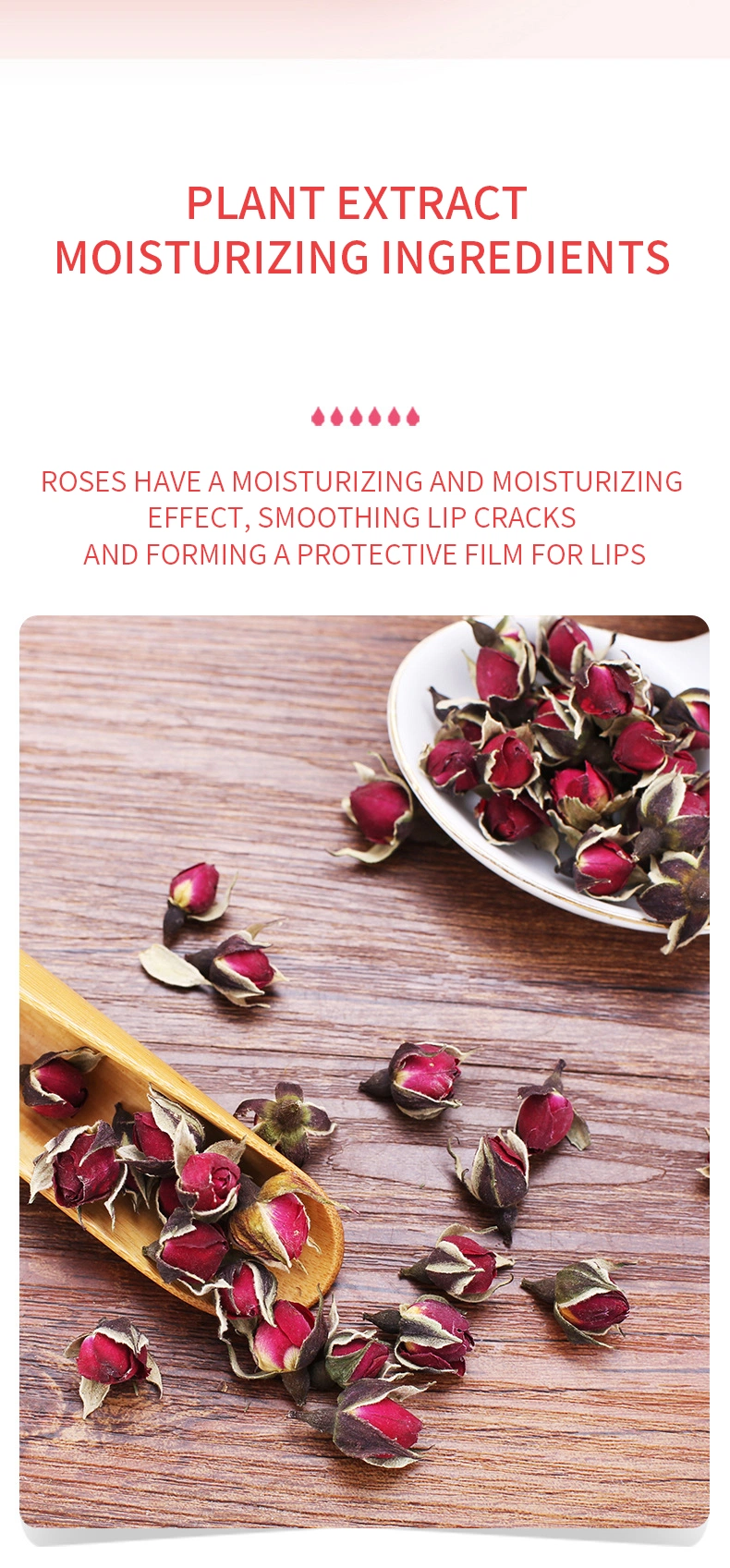 Private Label Hydrogel Hydrating Nourishing Plumpe Collagen Pink Rose Lip Mask