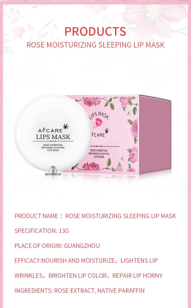 Private Label Hydrogel Hydrating Nourishing Plumpe Collagen Pink Rose Lip Mask