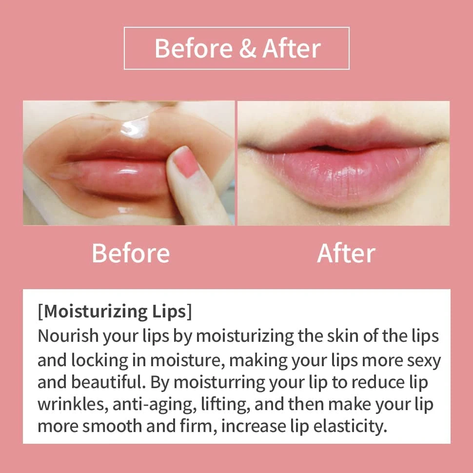 Hot Selling Crystal Collagen Hydrogel Lip Masks for Dry Lips