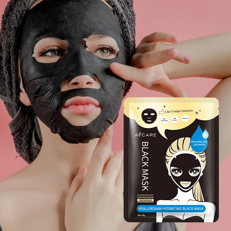 Wholesale Hydrating Black Face Mask: Hyaluronan, Arbutin, Vitamin C, Niacinamide