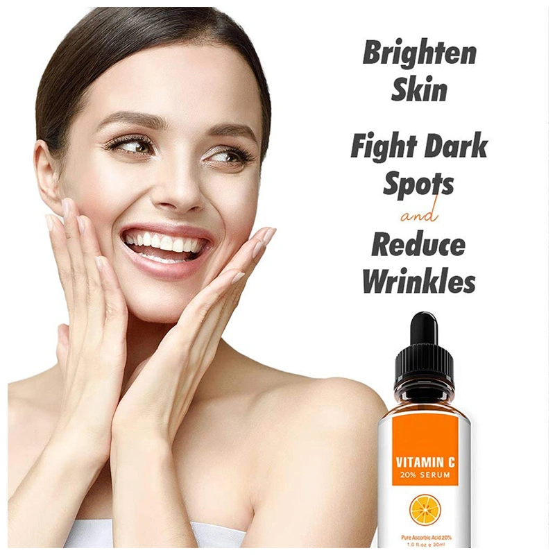 Private Label Pure Organic 20% Vitamin C Facial Skin Care Brightening Lightening Serum