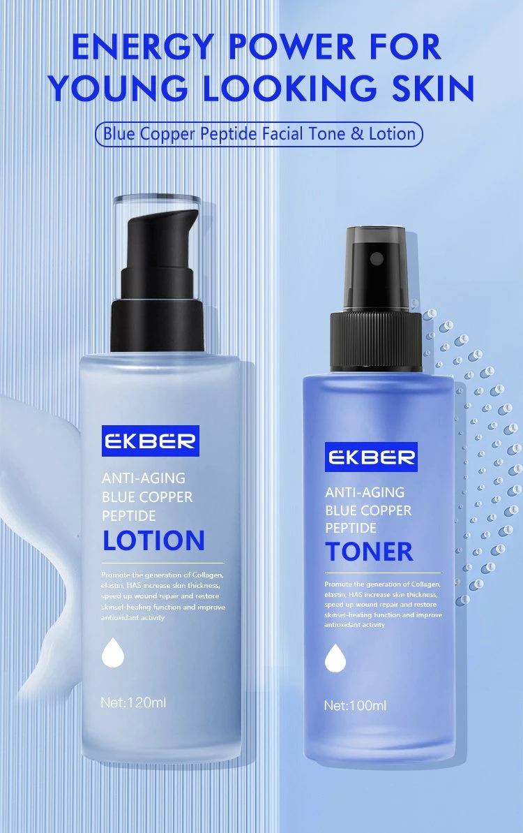 Anti Wrinkle Repair Face Care Blue Copper Peptides Copper Peptide Ghk-Cu Moisturizing Facial Toner