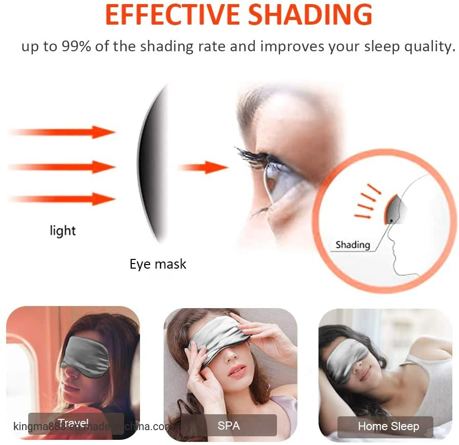 Sleeping Night Eyeshade Cover Satin Silk Sleep Set Mask Blindfold