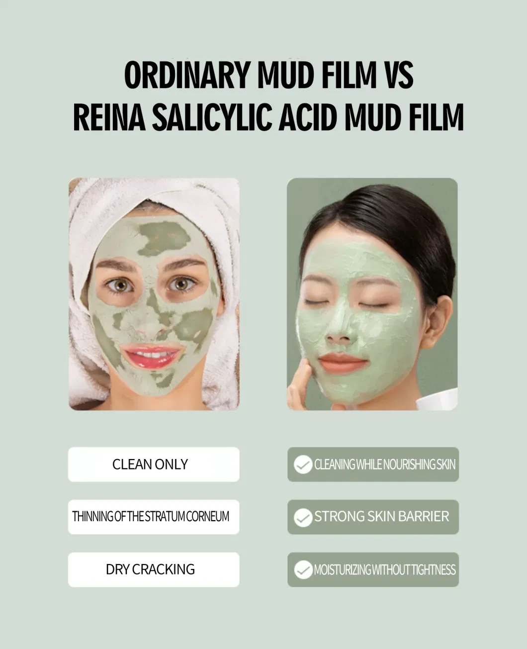 Skincare Beauty Pore Cleanser Facial Mud Mask Hydrating