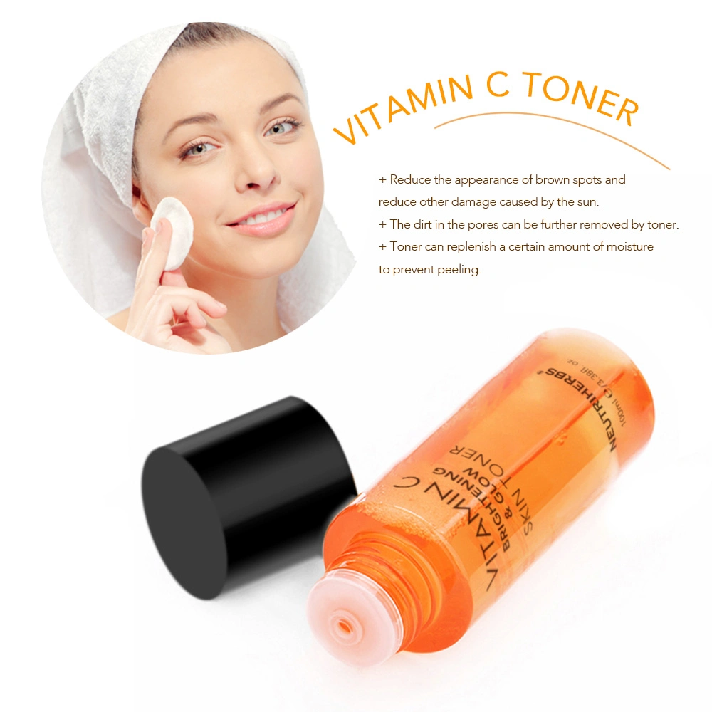 Wholesale Cosmetic Moisturizing Vc Face Toner Hydrating Brightening Anti-Aging Anti-Wrinkle Facial Water Skin Care Vitamin C Toner