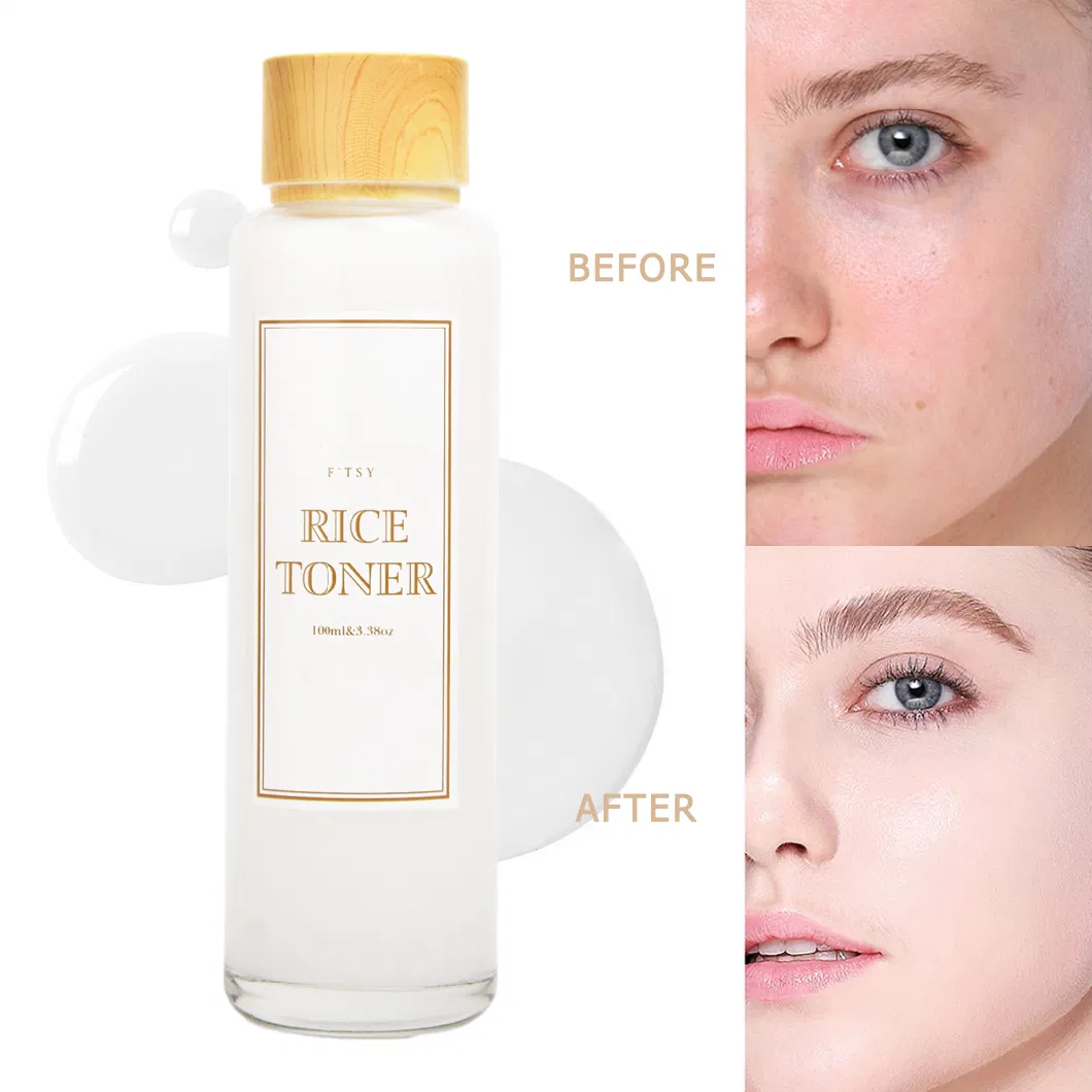 Private Label Anti Aging Rice Toner Hyaluronic Acid Whitening Rice Extract Face Toner