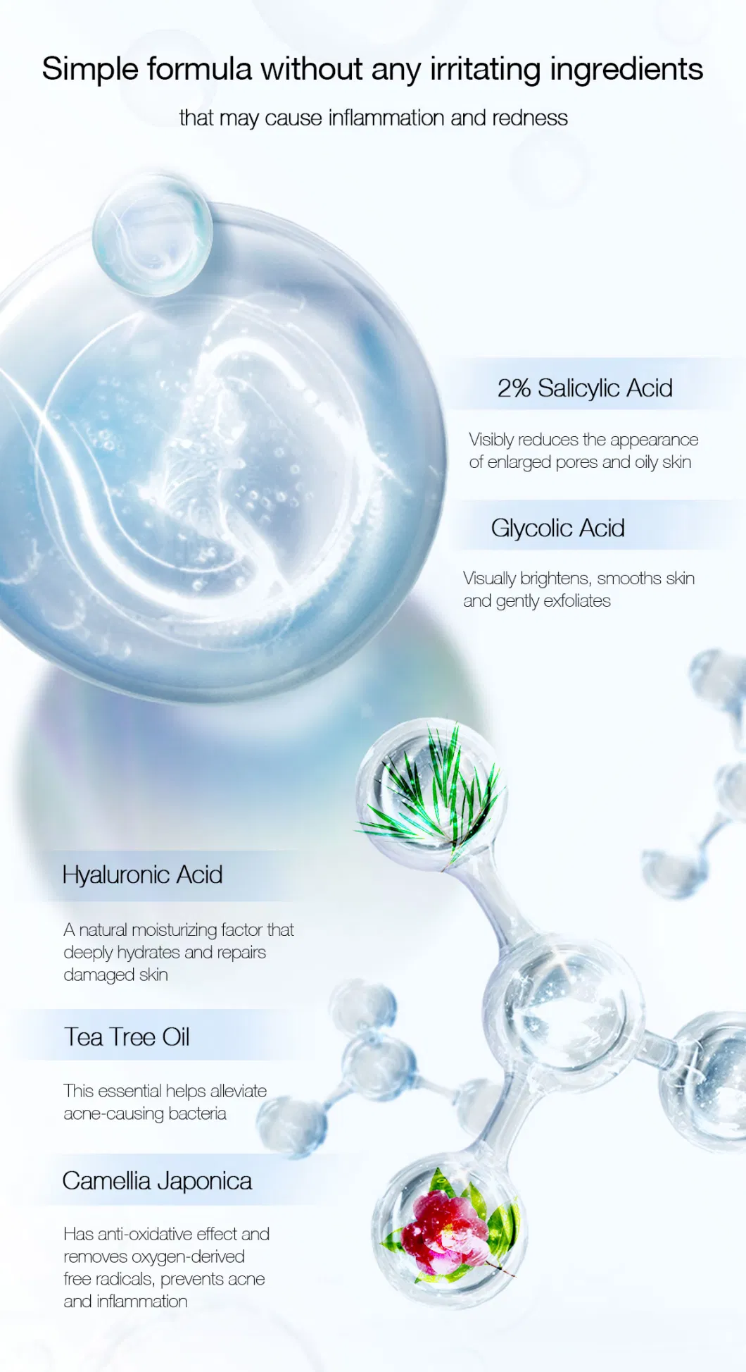 Effective Gentle Salicylic Acid Anti Acne Tea Tree Serum