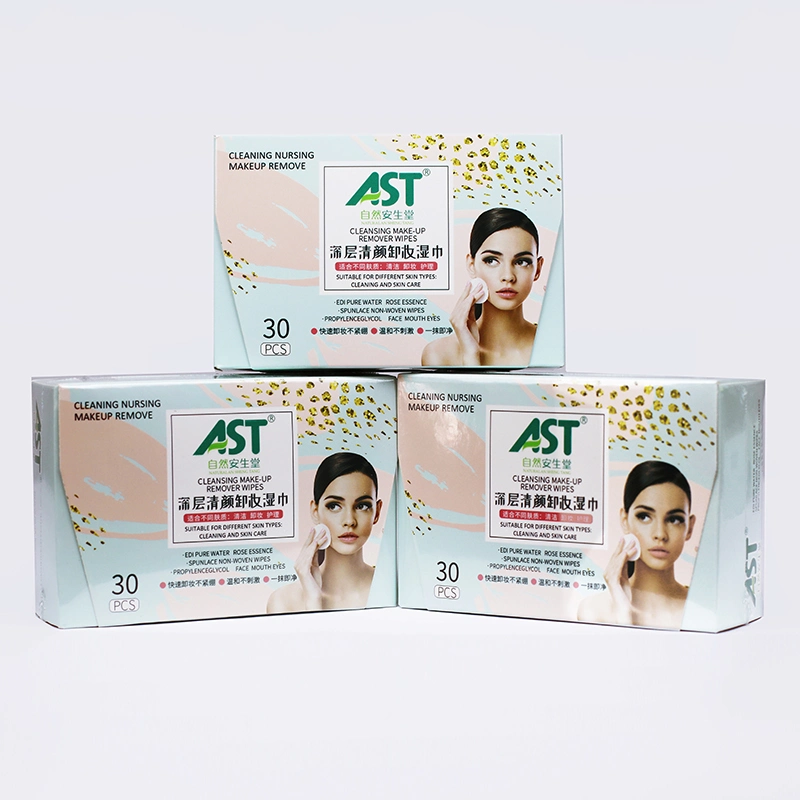 Disposable Non-Woven Make-up Remover Dry Wipes in Box