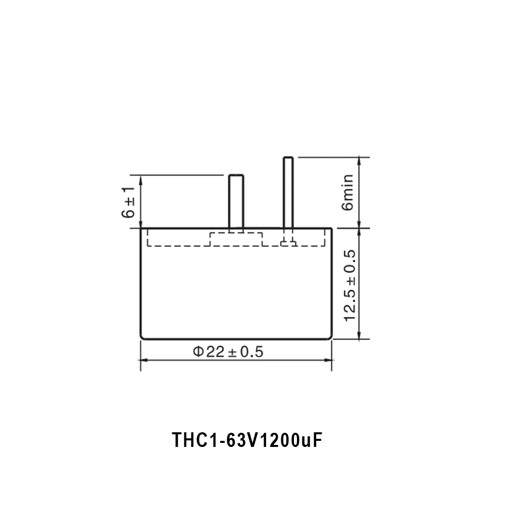 1200UF 63V Hybrid Tantalum Capacitors with Tantalum Metal Case