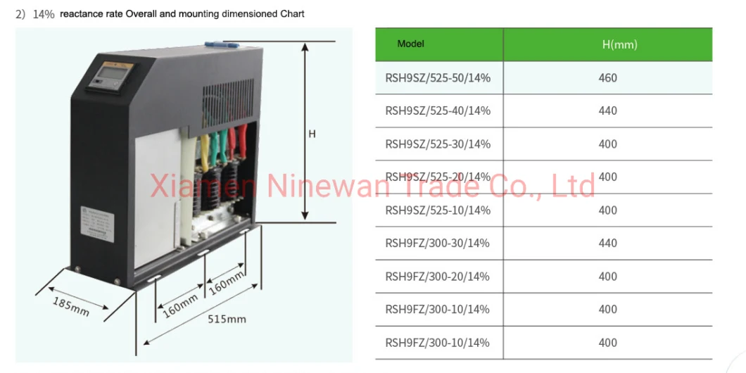 Rsh9 Series Harmonic Suppression Type Intelligent Power Capacitor