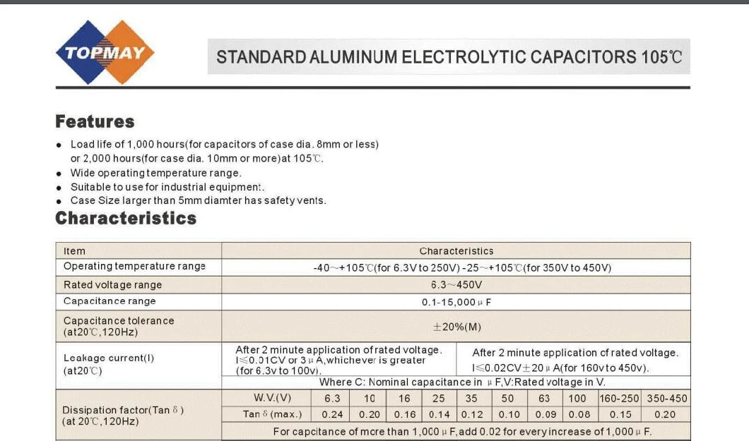 25V 105c Aluminum Electrolytic Capacitor Miniature Size Tmce02-9