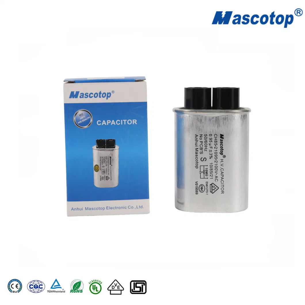 Mascotop OEM 0.5-1.2UF 50PCS /Carton 0.5-1.4UF 2100V 2300V Power Capacitor