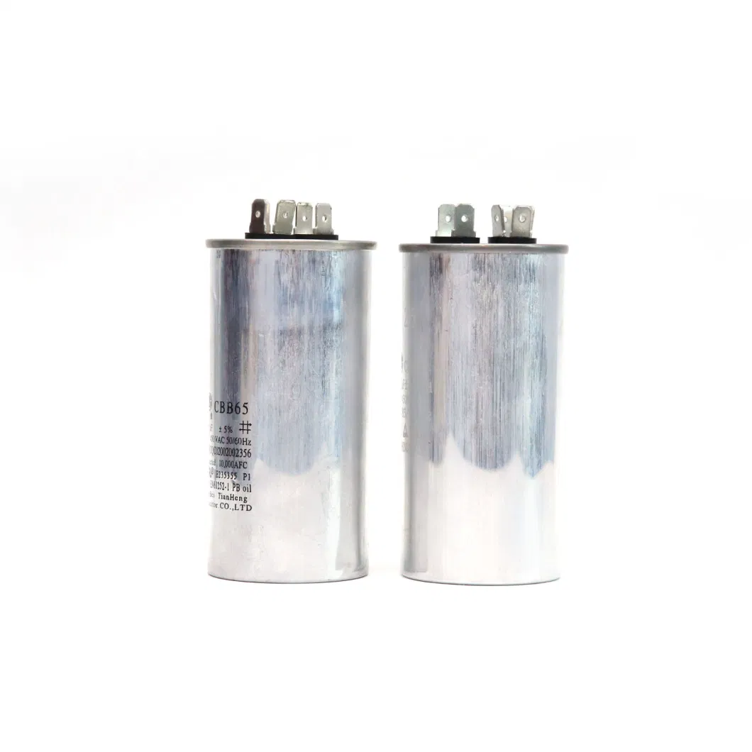 Retekool Cbb65 Run Motor Capacitor for Air Conditioning/Aluminum Electrolytic Capacitor