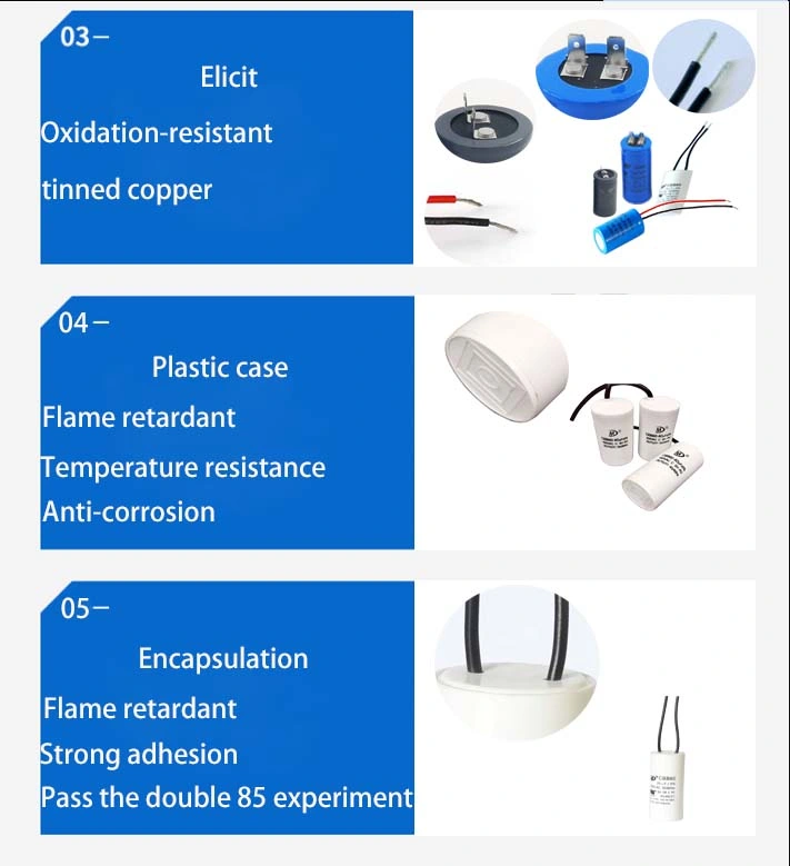 Original Manufacturer CD60 250V Motor Starting Capacitor Film Capacitor for AC Motor