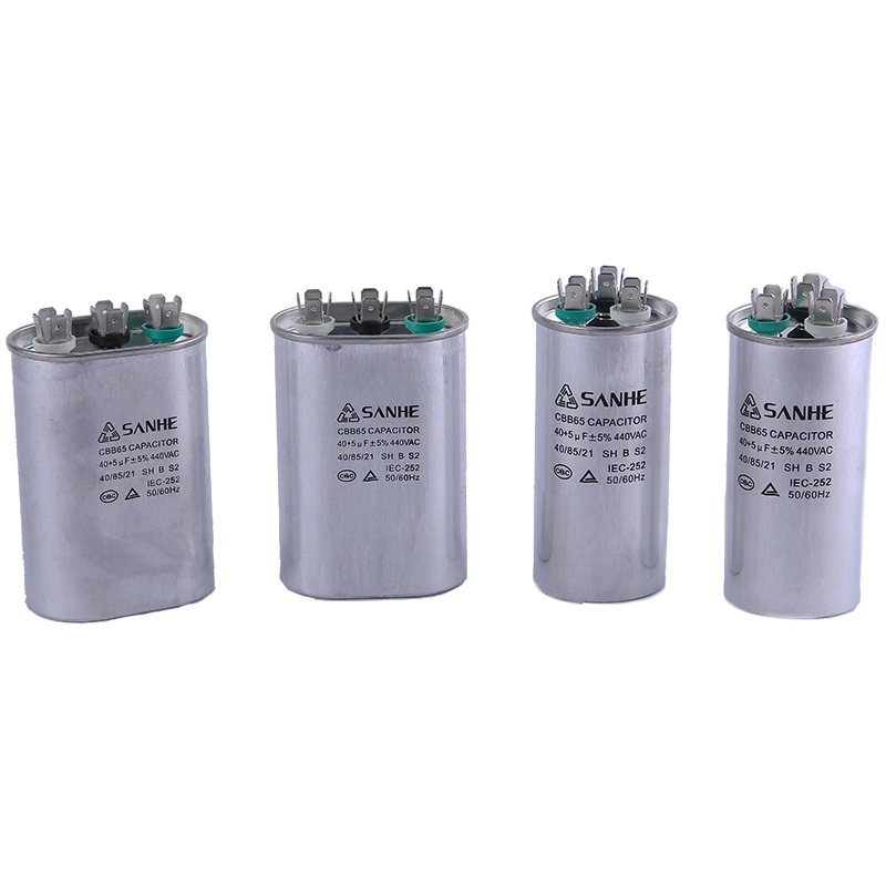 Cbb65 AC Motor Start Capacitor 80+10UF Dual Run Capacitor for Air Conditioner Parts