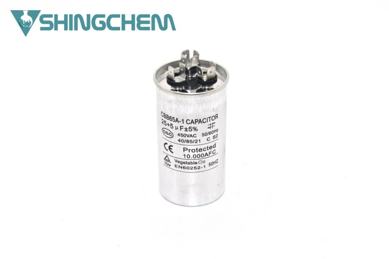 Capacitor 35/5 UF 40/5UF 50/5UF 60/5UF 80/5UF Voltag High Quality Aluminium Case