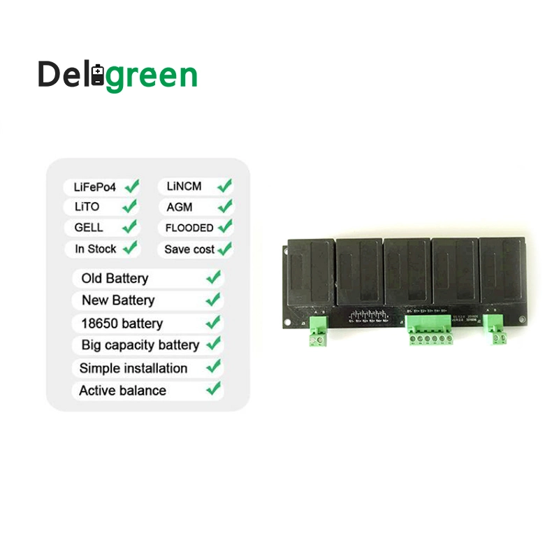 Voltage Differences Within 10mv Active Solar Battery Balancer 4s 12V Voltage Balance Lithium Battery Equalizer