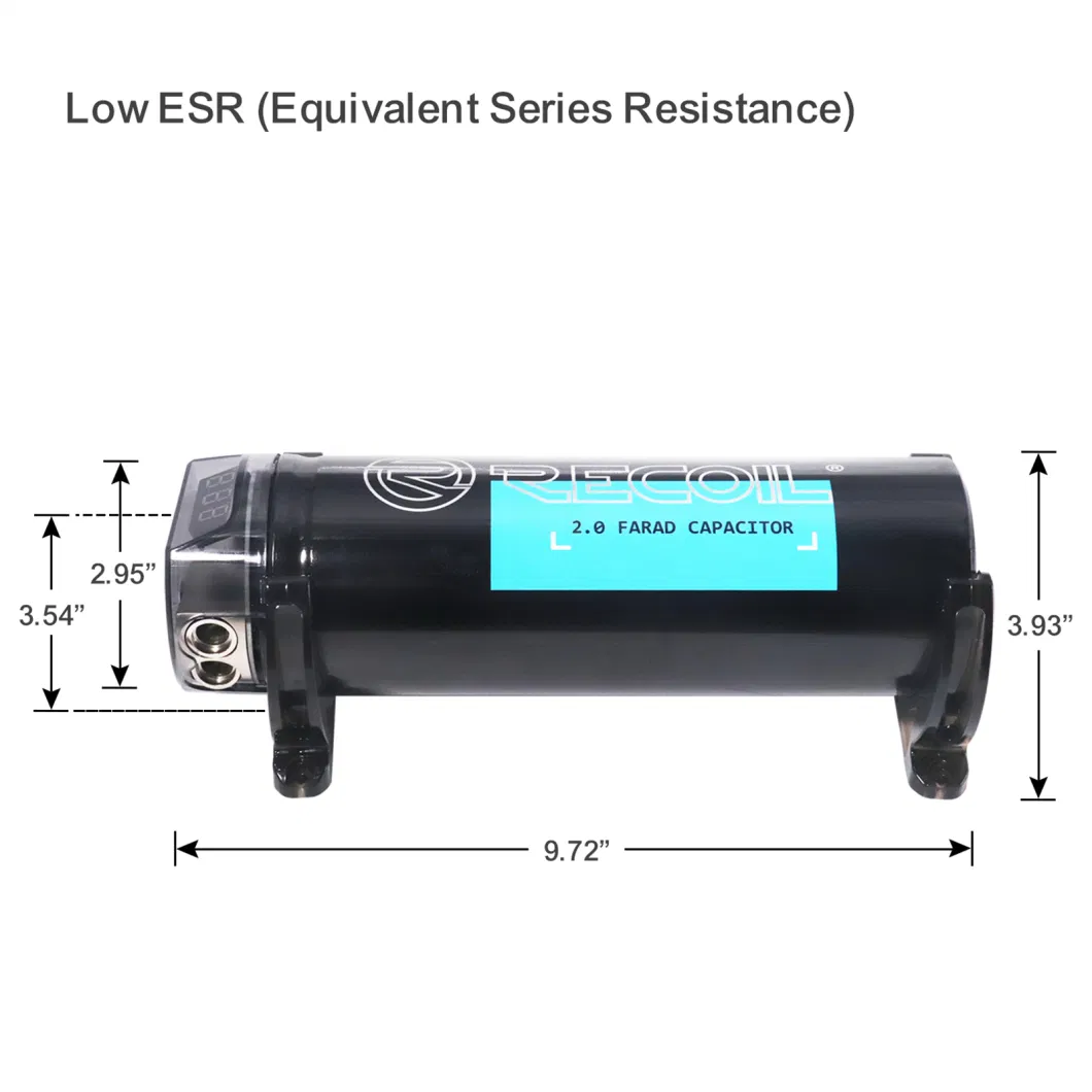 Edge Rec2d True 2.0 Farad 20V Car Audio Energy Storage Reinforcement Carbon/Electrolytic Hybrid Capacitor