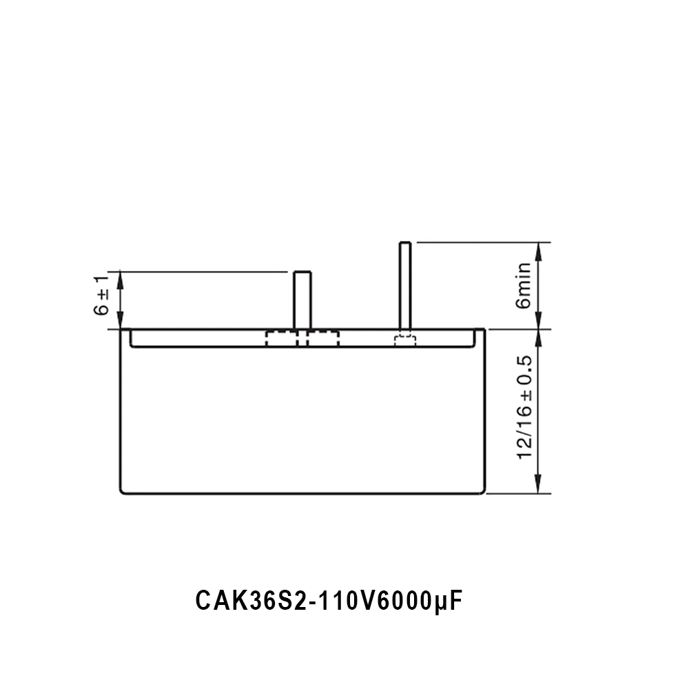 Cak36s2-110V6000UF-M Hybrid Tantalum Capacitors for Time Delay Circuit