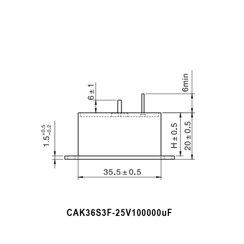 100000UF 25V Hybrid Tantalum Capacitors with Flange Structure