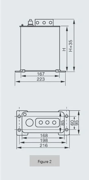 Geyue Bsmj Series Three Phase Metallized Polypropylene Film Self-Healing Shunt Capacitor (ThreeThree-phase Compensation) Type-I 0.45kv Bsmj0.45-10-3