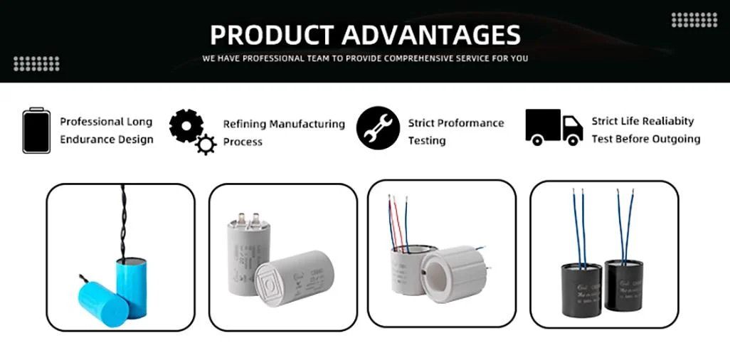 Pinge Capacitor Manufacturer Cbb60 450V 5UF AC Motor Starting Film Capacitor