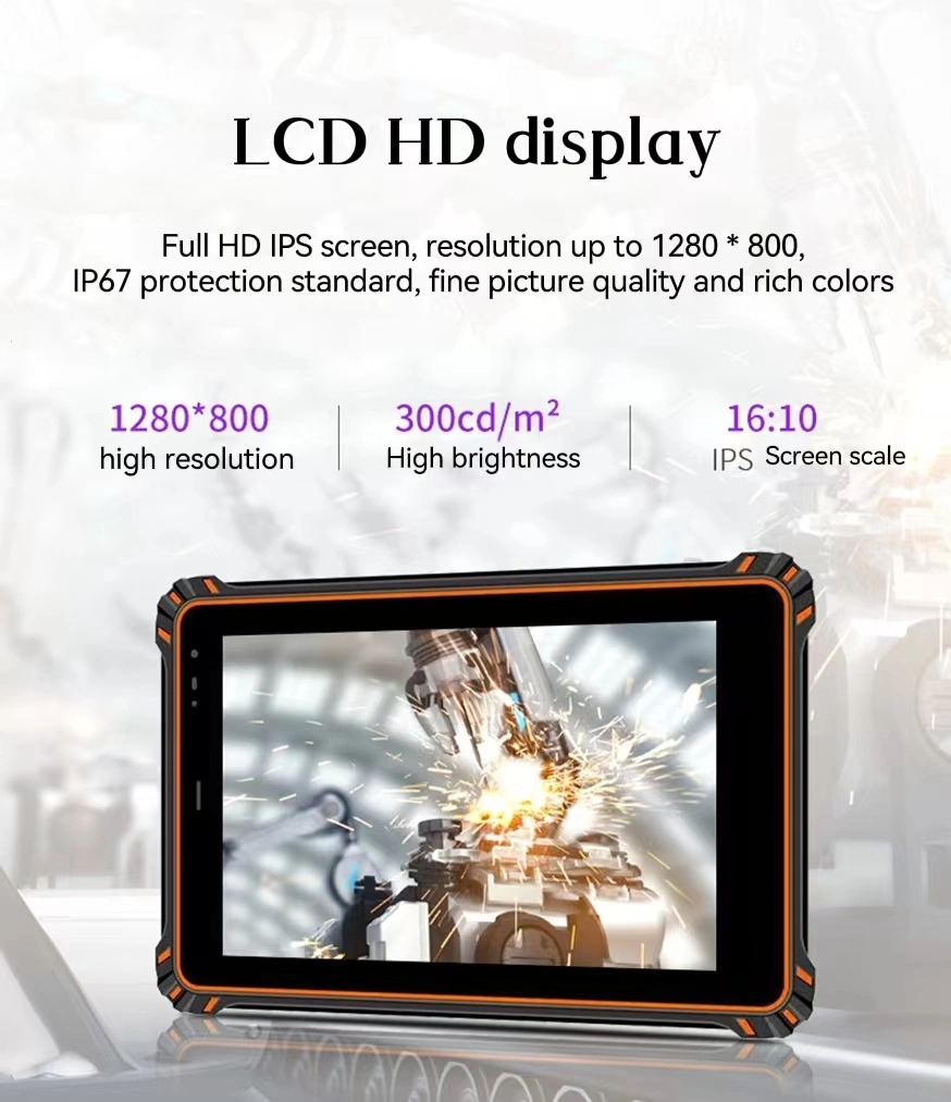 Three-Proof 10 Inch 1280X800 IP67 Waterproof 4G Industrial Rugged Tablet