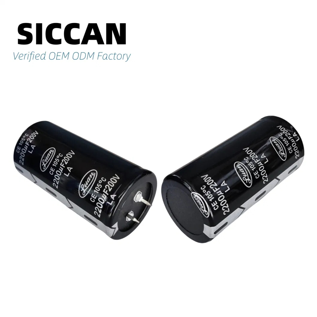 China High Voltage Low Leakage Low Impedance Capacitor 2200UF 200V Electronic Component