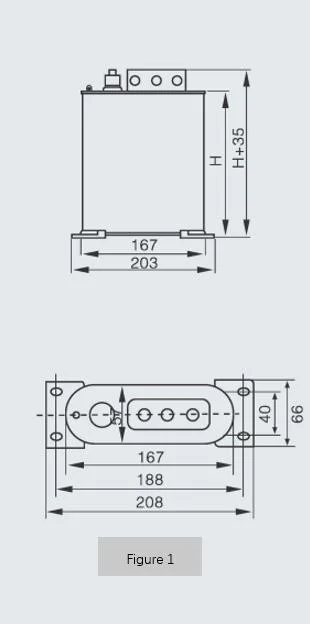 Geyue Bsmj Series Three Phase Metallized Polypropylene Film Self-Healing Shunt Capacitor (Three-phase Compensation) Type-I 0.45kv Bsmj0.45-6-3