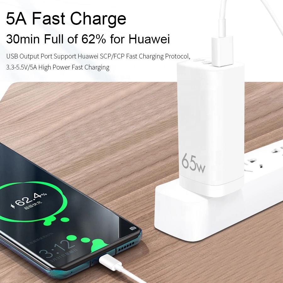 Top Selling Products 3 Ports 65W Max GaN Charger for Phone