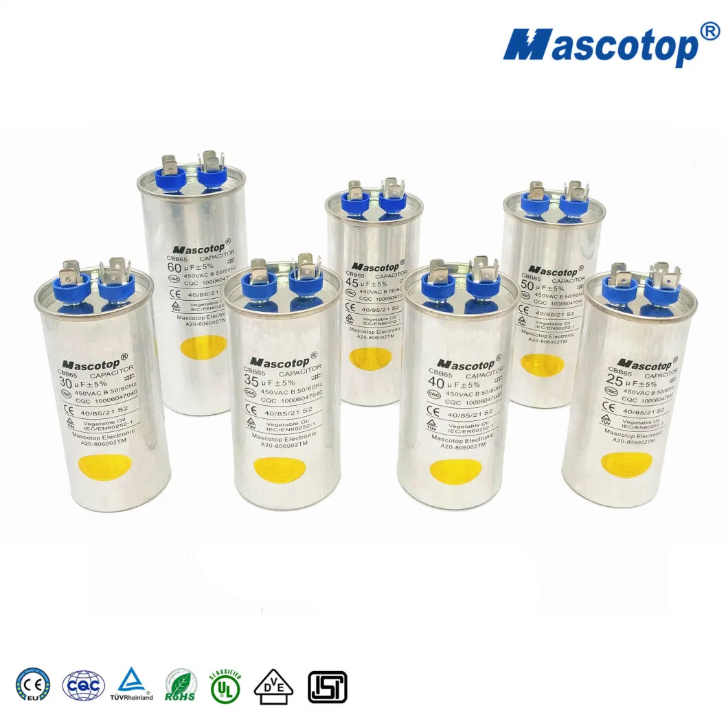 Cbb65 Run Capacitor Aluminium Electrolytic Capacitor