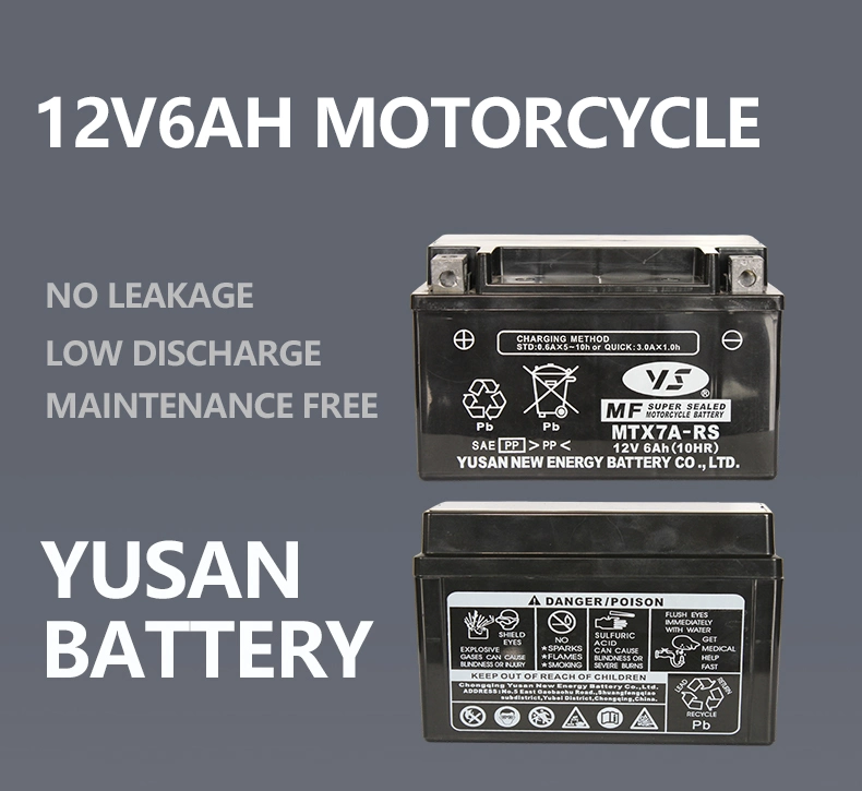 Superior 12V 6ah Maintenance Free China Lead Acid Electric Motorcycle Battery