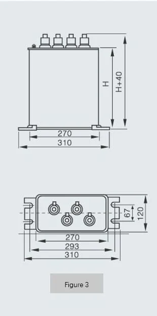 Geyue Bsmj Series Three Phase Metallized Polypropylene Film Self-Healing Shunt Capacitor (Three-phase Compensation) Type-I 0.45kv Bsmj0.45-7.5-3