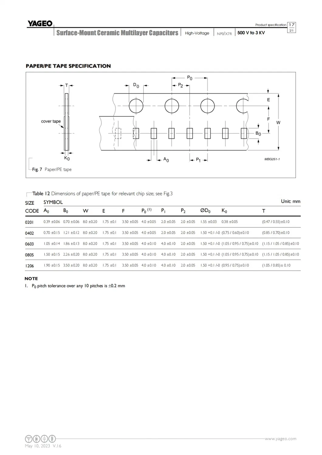 Mlcc CC1210KKX7RCBB152 1kV 1500pF X7R 1210 10% General Purpose&amp; High SMT/SMD Capacitor Yageo