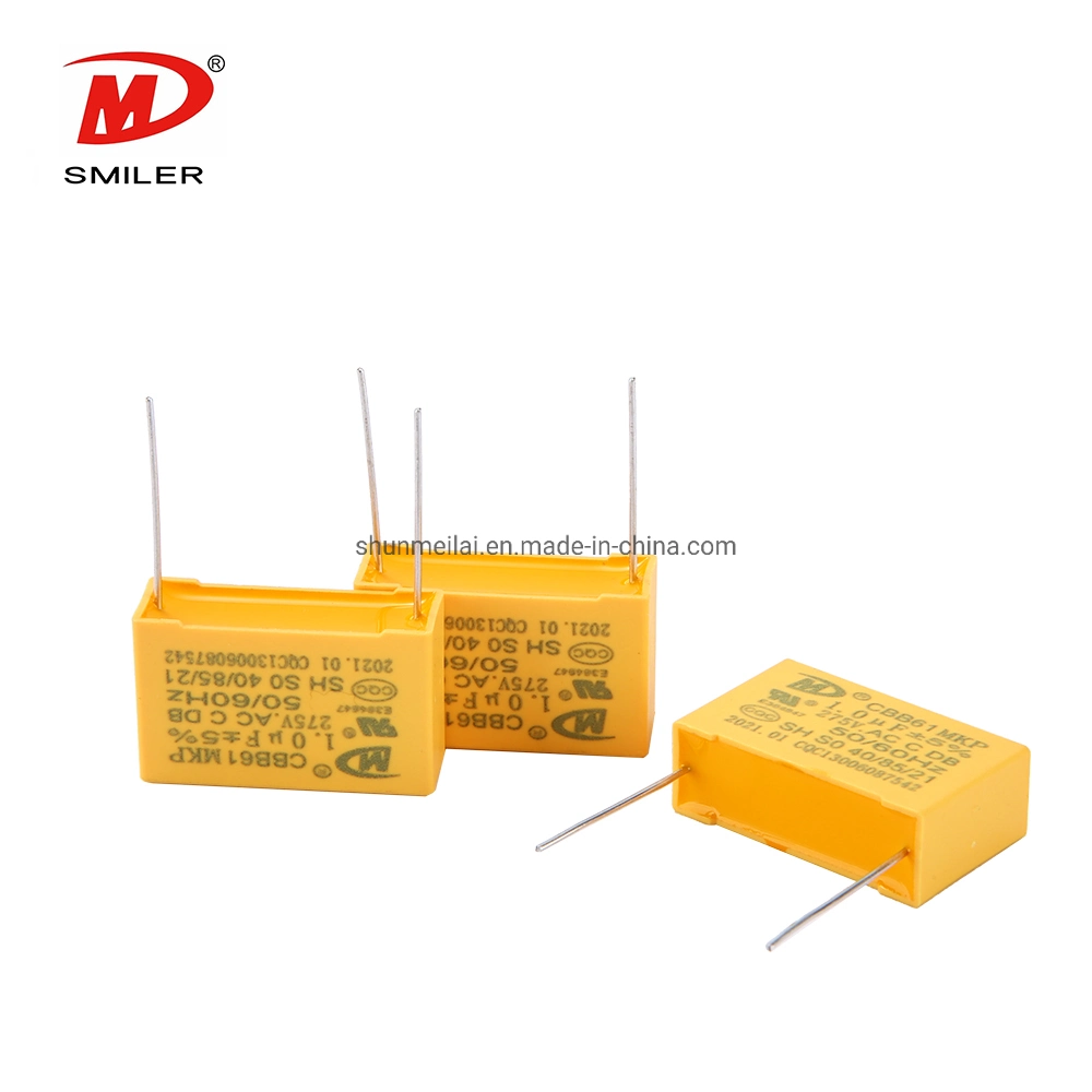 Yellow 275VAC X2 Metallized Polypropylene Film Capacitor Factory